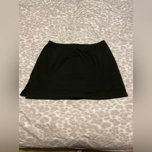 Black Stretch Cotton Skort